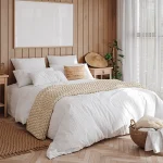 Cearceaf pentru pilota Best Cotton Hotel -  Creponat Ranforce, 100% bumbac, alb