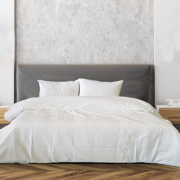 Lenjerie de pat Best Cotton Hotel - 2 persoane, 100% bumbac, Creponat Ranforce alb - imagine 5