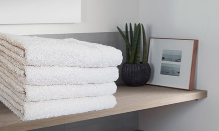 Prosop Best Cotton - Pastel uni, 100% Bumbac, 50x90 cm, alb - imagine 3