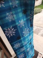 Napron Best Cotton Snow - 50x220 cm, 100% bumbac , albastru cu motive de Craciun - imagine 3