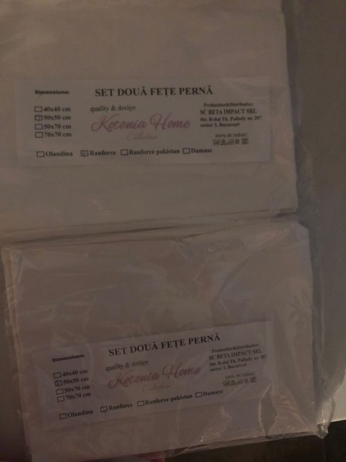 Set 2 Fete de perna Best Cotton Hotel - Ranforce,100% bumbac, alb - imagine 9