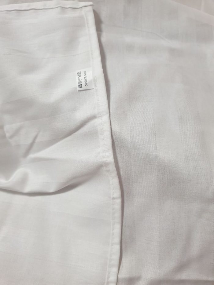 Fata de masa Best Cotton - 120x150 cm, Damasc, 100% bumbac, alb, latime dungi 1 cm - imagine 8