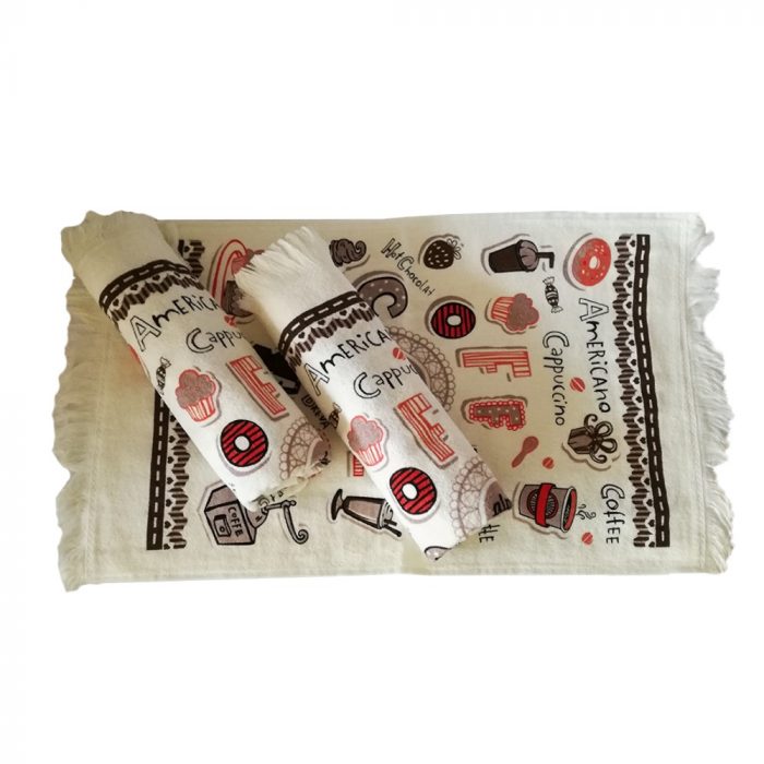 Set 3 prosoape de bucatarie Best Cotton - model ciucuri, 100% Bumbac, 40x60 cm  09 - imagine 2