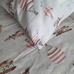 Cearceaf Best Cotton pentru patut bebelus si fata de perna - 110x150cm, bumbac 100%, baloane rosii - imagine 2