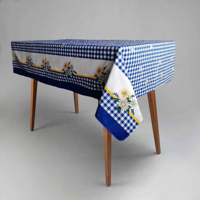 Fata de masa Best Cotton - Picnic, 100% Bumbac, 150x220 cm albastru - imagine 2