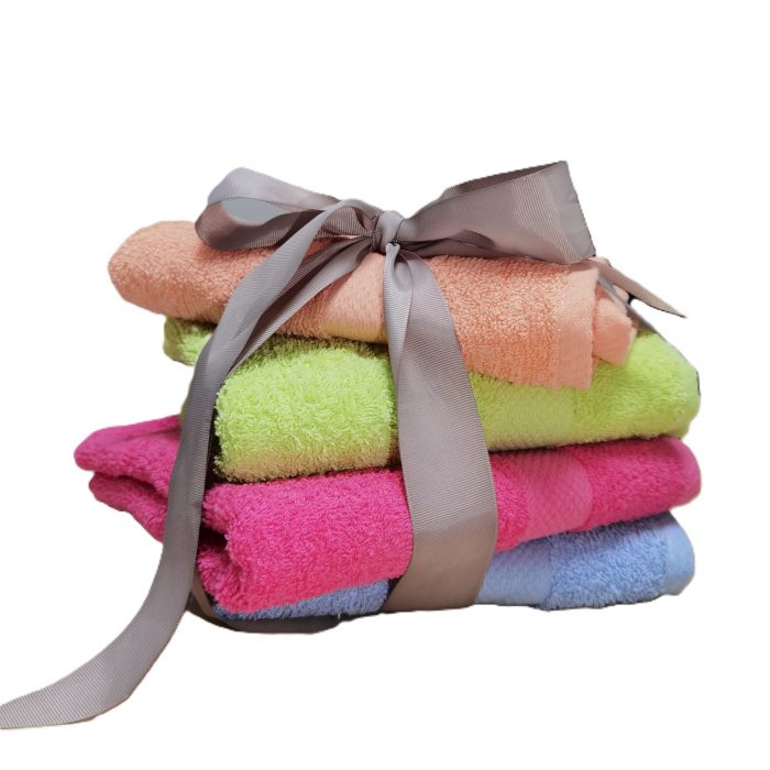 Pachet 4 prosoape Best Cotton - Pastel uni, 100% Bumbac, 50x90 cm, multicolor - imagine 8