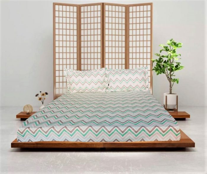 Pachet cearceaf de pat 220x240 cm + 2 fete de perna 50x70 cm Best Cotton Deco 24 - Ranforce color, 100% bumbac - imagine 3