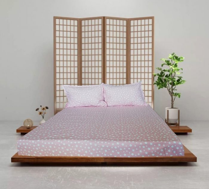 Pachet cearceaf de pat 220x240 cm + 2 fete de perna 50x70 cm Best Cotton Deco 34 - Ranforce color, 100% bumbac - imagine 2