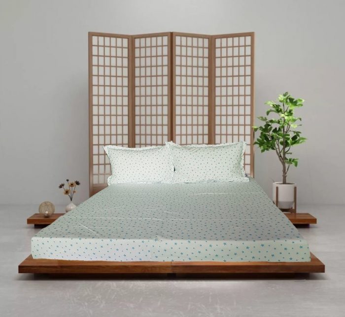 Pachet cearceaf de pat 220x240 cm + 2 fete de perna 50x70 cm Best Cotton Deco 30 - Ranforce color, 100% bumbac - imagine 5