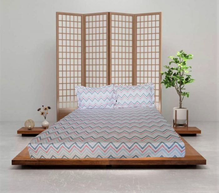 Pachet cearceaf de pat 220x240 cm + 2 fete de perna 50x70 cm Best Cotton Deco 25 - Ranforce color, 100% bumbac - imagine 2