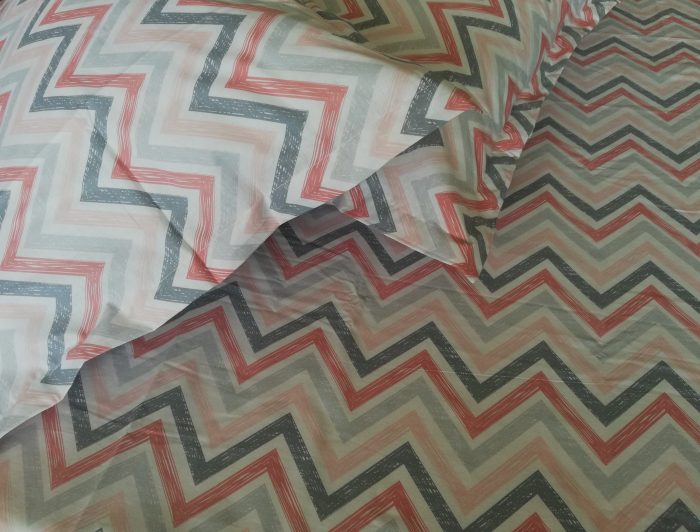 Pachet cearceaf de pat 220x240 cm + 2 fete de perna 50x70 cm Best Cotton Deco 25 - Ranforce color, 100% bumbac - imagine 5