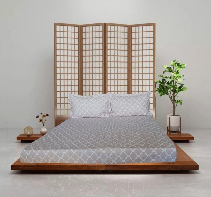 Pachet cearceaf de pat 220x240 cm + 2 fete de perna 50x70 cm Best Cotton Deco 19 - Ranforce color, 100% bumbac - imagine 2