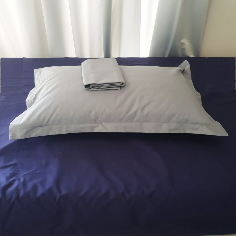 engros-Pachet kotonia Home Deco UNI Ranforce color cearceaf pat fete perna 100 bumbac bleumarin gri 1