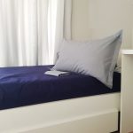 Pachet Best Cotton Deco UNI - Ranforce color, cearceaf de pat + 2 fete de perna, 100% bumbac, bleumarin si gri - imagine 4