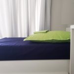 Pachet Best Cotton Deco UNI - Ranforce color, cearceaf de pat + 2 fete de perna, 100% bumbac, bleumarin si verde - imagine 3