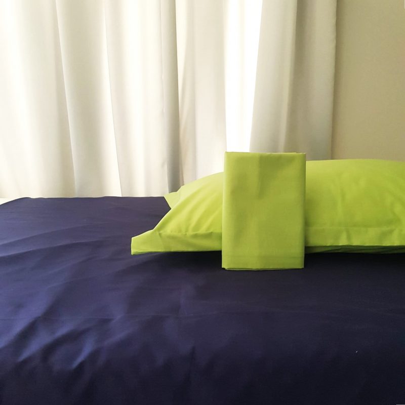 engros-Pachet kotonia Home Deco UNI Ranforce color cearceaf pat fete perna 100 bumbac bleumarin verde 3