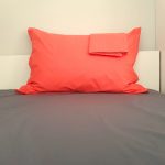 Pachet Best Cotton Deco UNI - Ranforce color, cearceaf de pat + 2 fete de perna, 100% bumbac, gri si corai - imagine 5