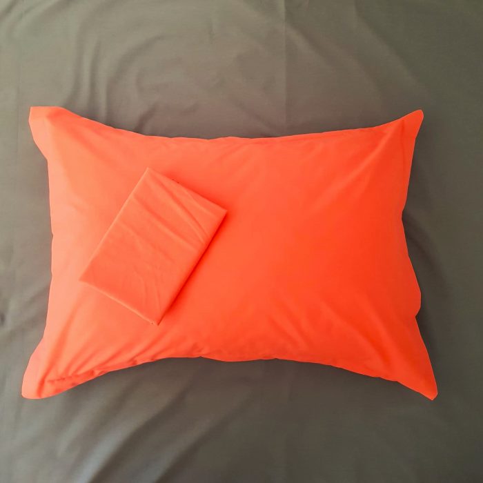 Pachet Best Cotton Deco UNI - Ranforce color, cearceaf de pat + 2 fete de perna, 100% bumbac, gri si corai - imagine 2