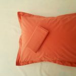 Pachet Best Cotton Deco UNI - Ranforce color, cearceaf de pat + 2 fete de perna, 100% bumbac, ivoire si ceramic - imagine 2