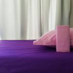 Pachet Best Cotton Deco UNI - Ranforce color, cearceaf de pat + 2 fete de perna, 100% bumbac, mov si lila