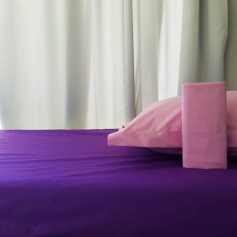 engros-Pachet kotonia Home Deco UNI Ranforce color cearceaf pat fete perna 100 bumbac mov lila 3