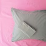 Pachet Best Cotton Deco UNI - Ranforce color, cearceaf de pat + 2 fete de perna, 100% bumbac, roz si gri - imagine 2