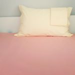 Pachet Best Cotton Deco UNI - Ranforce color, cearceaf de pat + 2 fete de perna, 100% bumbac, roz pudra si ivoire - imagine 3