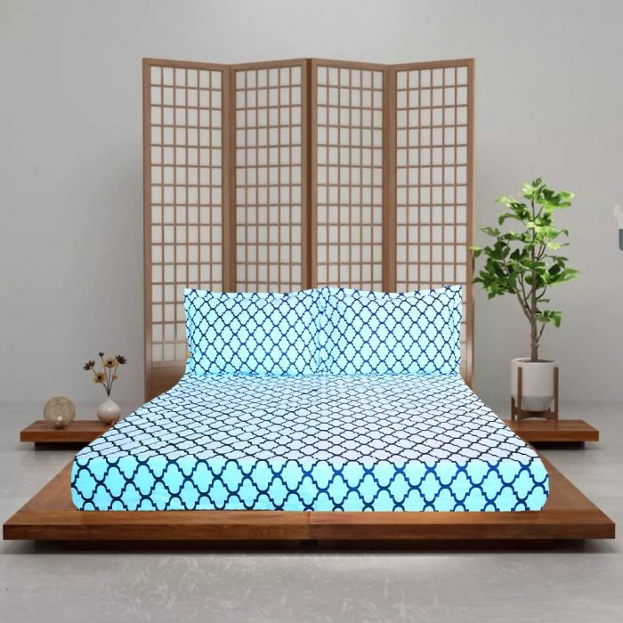 Pachet cearceaf de pat 220x240 cm + 2 fete de perna 50x70 cm Best Cotton Deco 12 - Ranforce color, 100% bumbac - imagine 2