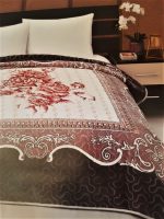 Patura Solana Soft - Browny Rosses, pentru pat dublu, dimensiunea 220x240 cm