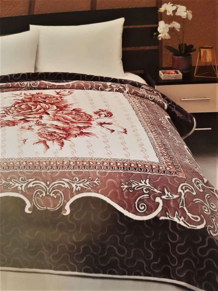 Patura Solana Soft- Chocolate, pentru pat dublu, dimensiunea 220x240 cm - imagine 5