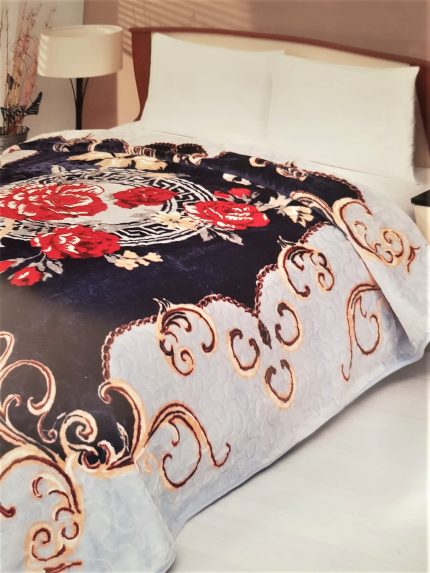 engros-Patura sense astoria home red rosses 220x240 cm microfibra bleumarin