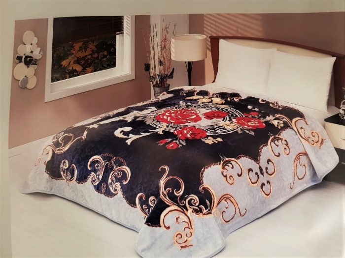 Patura Solana Soft- Red Rosses, pentru pat dublu, dimensiunea 220x240 cm - imagine 3