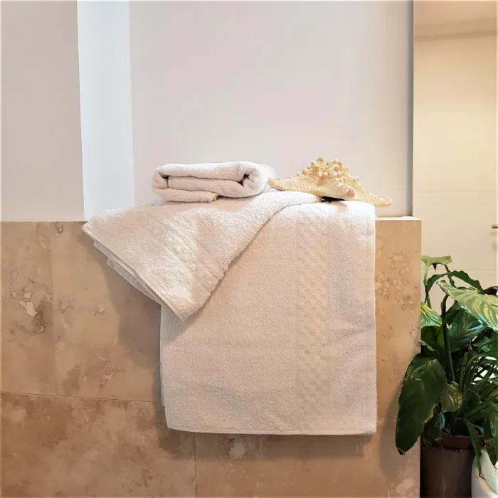 Prosop baie Best Cotton Caro - 100% bumbac, alb - imagine 5