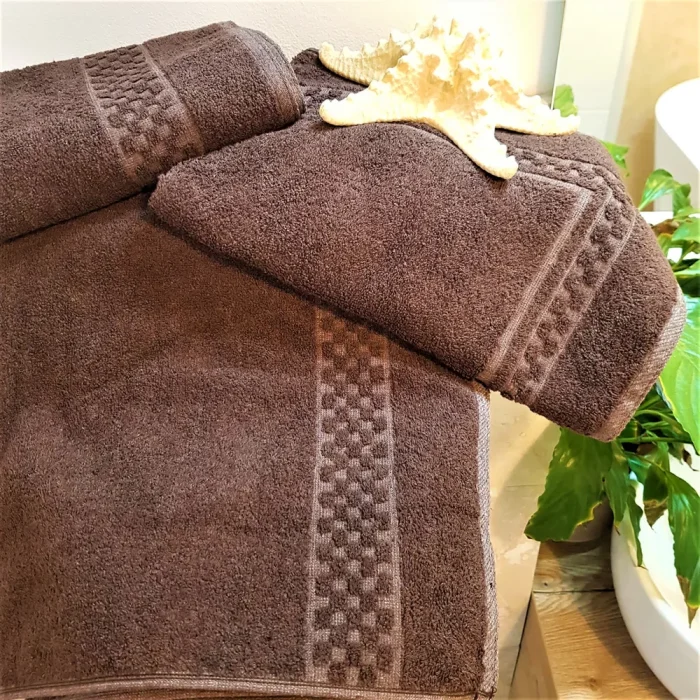 Prosop baie Best Cotton Caro - 100% bumbac, maro - imagine 2