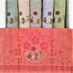 Pachet 6 prosoape Best Cotton - Bavaro Collection 13, 100% Bumbac, dimensiunea 50x90 cm, cu broderie - imagine 2