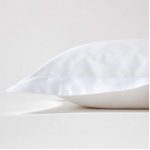 Set 2 Fete de perna Best Cotton Hotel - Ranforce Pakistan cu rame decorative Oxford, 100% bumbac, alb - imagine 2