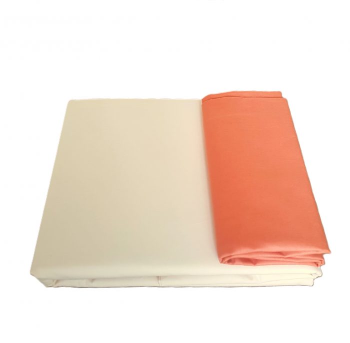 Pachet Best Cotton Deco UNI - Ranforce color, cearceaf de pat + 2 fete de perna, 100% bumbac, ivoire si ceramic - imagine 3