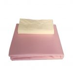 Pachet Best Cotton Deco UNI - Ranforce color, cearceaf de pat + 2 fete de perna, 100% bumbac, roz pudra si ivoire - imagine 5