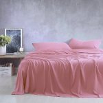 Cearceaf de pat Best Cotton, 100% bumbac, Olandina color, 220x240 cm, roz pal