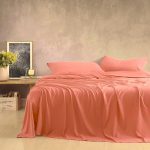 Cearceaf de pat Best Cotton, 100% bumbac, Olandina color, 220x240 cm, somon - imagine 6