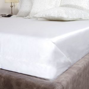 engros Husa cu elastic pentru pat Best Cotton - 100% bumbac, Damasc cu latime dungi 1 cm, alb 26 engros-lazy