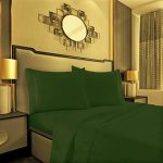 Cearsaf de pat Best Cotton, 100% bumbac, Olandina color, 220x240 cm, verde2 - imagine 2