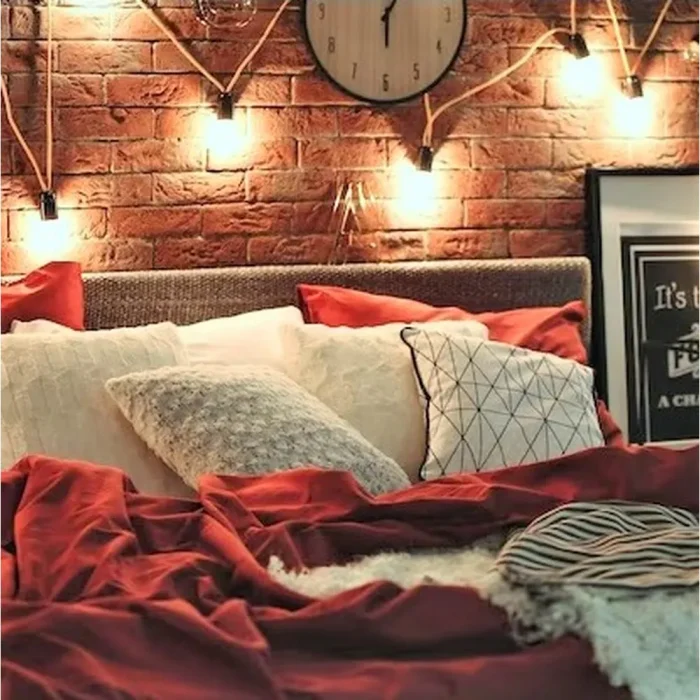 Cearceaf de pat Best Cotton, 100% bumbac, Olandina color, 220x240 cm, rosu - imagine 2