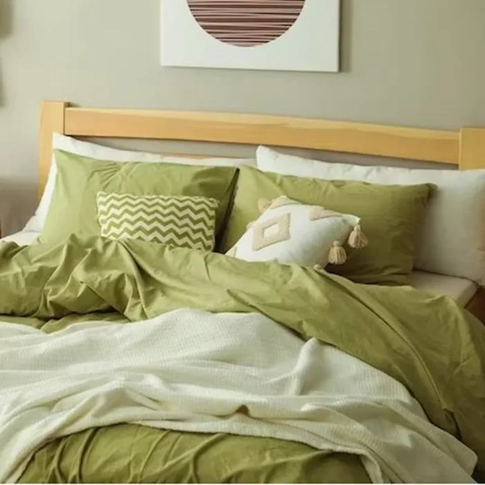 Set 2 Fete de perna Best Cotton Hotel, 100% bumbac, Olandina color, dimensiunea 50x70 cm, olive - imagine 2