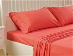 Cearceaf de pat Best Cotton, 100% bumbac, Olandina color, 220x240 cm, corai