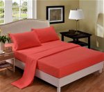 Cearceaf de pat Best Cotton, 100% bumbac, Olandina color, 220x240 cm, corai - imagine 2