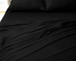 Cearceaf de pat Best Cotton, 100% bumbac, Olandina color, 220x240 cm, negru