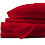 Cearceaf de pat Best Cotton, 100% bumbac, Olandina color, 220x240 cm, rosu - imagine 5