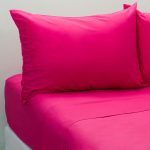 Cearceaf de pat Best Cotton, 100% bumbac, Olandina color, 220x240 cm, fuxia - imagine 2