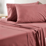 Cearceaf de pat Best Cotton, 100% bumbac, Olandina color, 220x240 cm, roz ars